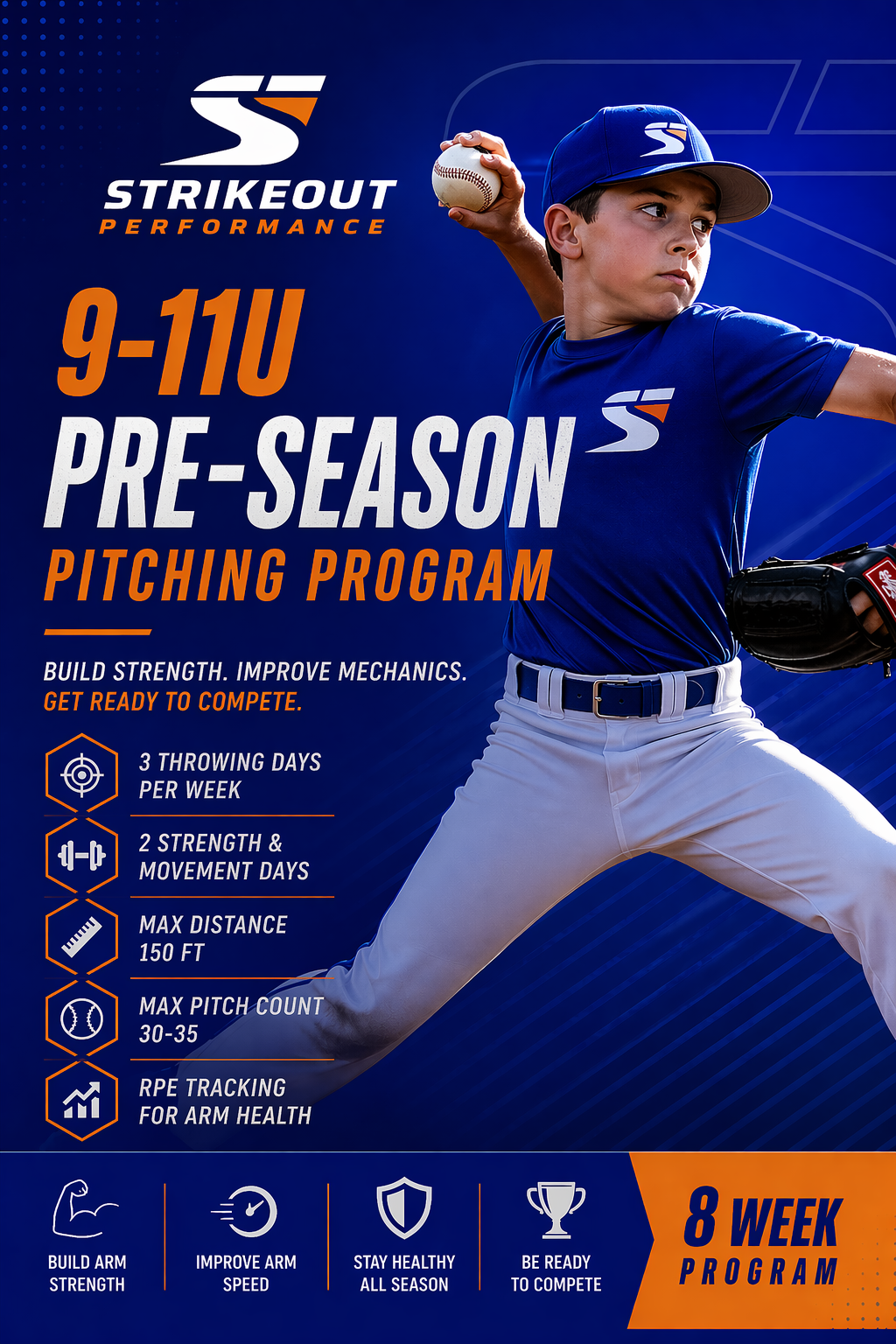 9-11u Pre-Season Throwing Program